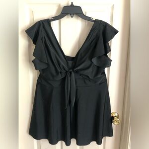 Elegant Black Ruffle 2piece swimsuit 🩱